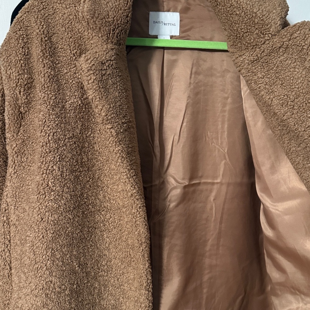 Daily Ritual Brown Teddy Jacket - Picture 5 of 6